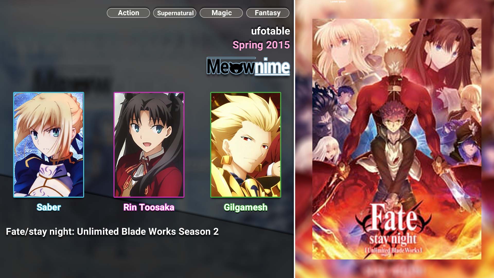Fate stay night Unlimited Blade Works Season 2