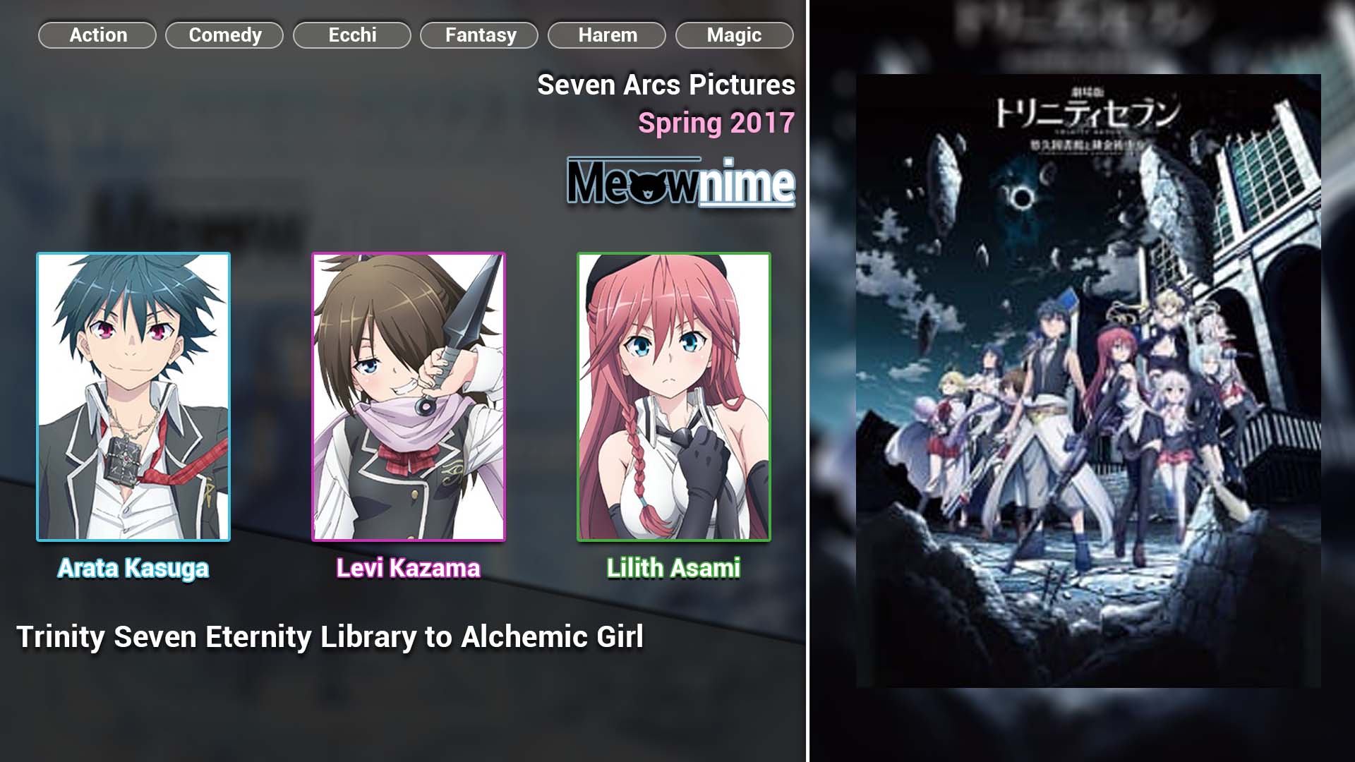 Trinity Seven Eternity Library to Alchemic Girl